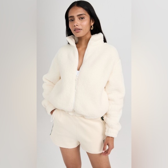 Sweaty Betty Jackets & Blazers - Sweaty Betty Canyon Fleece Zip Up Lily White Full Zip Sherpa US Size 6